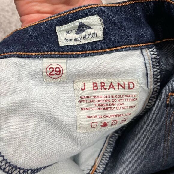 J Brand Mary Richards Four Way Stretch Dark Wash High Rise Flare Bootcut Blue 29 - Picture 5 of 6